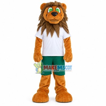 Nervous Sports Green-eyed Lion Mascot Costume