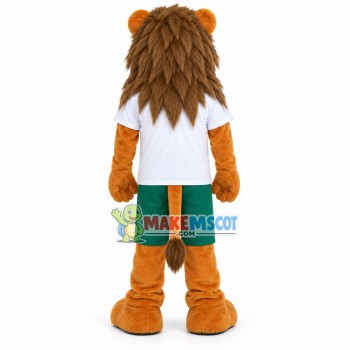 Nervous Sports Green-eyed Lion Mascot Costume Nervous Sports Green-eyed Lion Mascot Costume