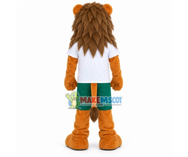 Nervous Sports Green-eyed Lion Mascot Costume Nervous Sports Green-eyed Lion Mascot Costume