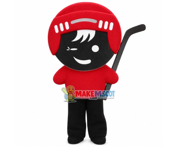 Golf Black Doll Holding Pole Mascot Costume Golf Black Doll Holding Pole Mascot Costume