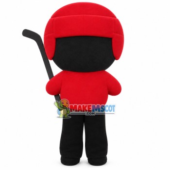 Golf Black Doll Holding Pole Mascot Costume Golf Black Doll Holding Pole Mascot Costume