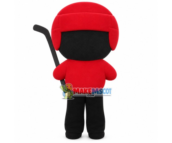 Golf Black Doll Holding Pole Mascot Costume Golf Black Doll Holding Pole Mascot Costume