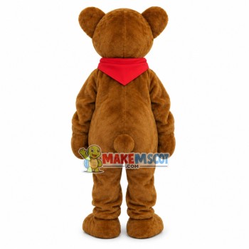 The Obedient Brown Bear With Big Nose Mascot Costume