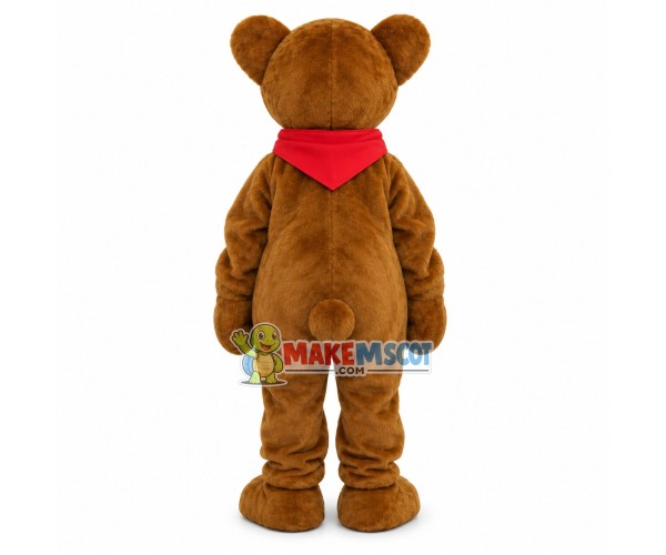 The Obedient Brown Bear With Big Nose Mascot Costume The Obedient Brown Bear With Big Nose Mascot Costume