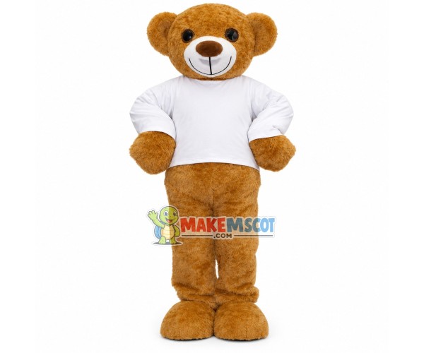 Energetic Brown Bear of Energy Company Mascot Costume Energetic Brown Bear of Energy Company Mascot Costume