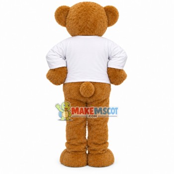 Energetic Brown Bear of Energy Company Mascot Costume Energetic Brown Bear of Energy Company Mascot Costume