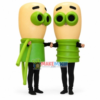 Cartoon Wooden Handle With Rotating Top Mascot Costume Cartoon Wooden Handle With Rotating Top Mascot Costume