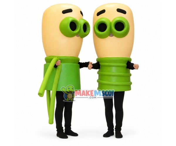 Cartoon Wooden Handle With Rotating Top Mascot Costume Cartoon Wooden Handle With Rotating Top Mascot Costume