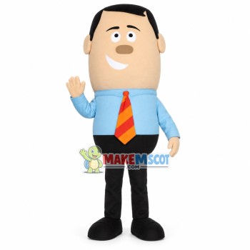 Approachable Big Head Manager Mascot Costume Approachable Big Head Manager Mascot Costume