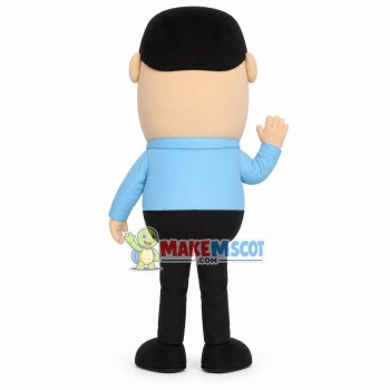 Approachable Big Head Manager Mascot Costume