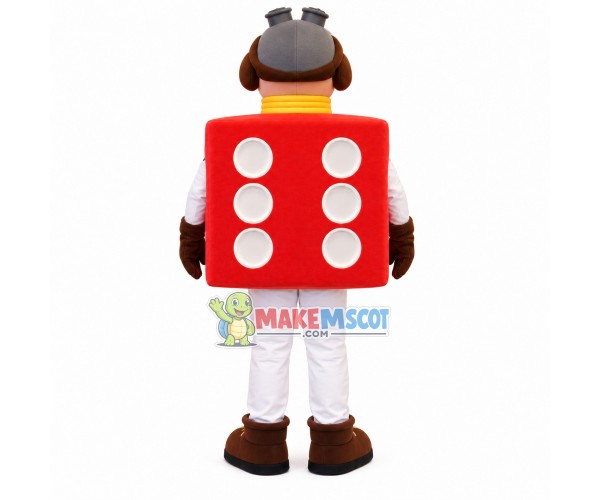Red Dice Doll Mascot Costume for Entertainment Red Dice Doll Mascot Costume for Entertainment