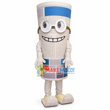 Typeset English Briefing Cartoon Mascot Costume Typeset English Briefing Cartoon Mascot Costume