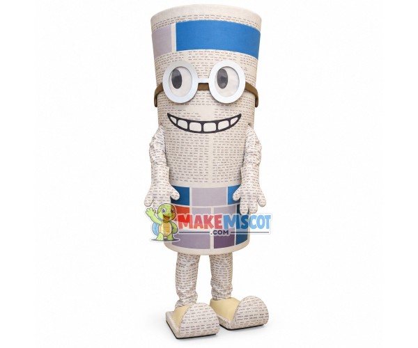 Typeset English Briefing Cartoon Mascot Costume Typeset English Briefing Cartoon Mascot Costume