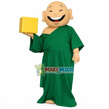 Buyer Green Robe Monk Mascot Costume Buyer Green Robe Monk Mascot Costume