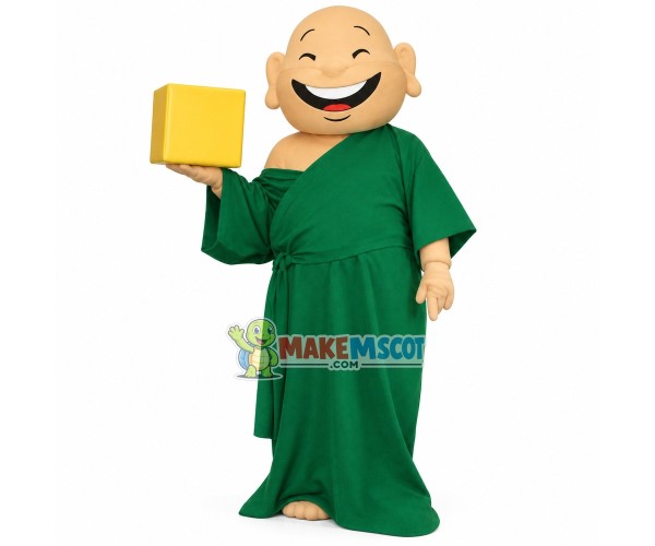 Buyer Green Robe Monk Mascot Costume Buyer Green Robe Monk Mascot Costume