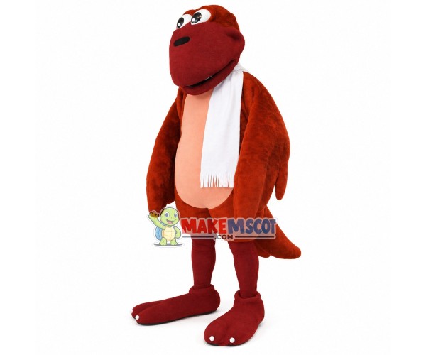 Stationary Red-brown Pterodactyl Mascot Costume Stationary Red-brown Pterodactyl Mascot Costume
