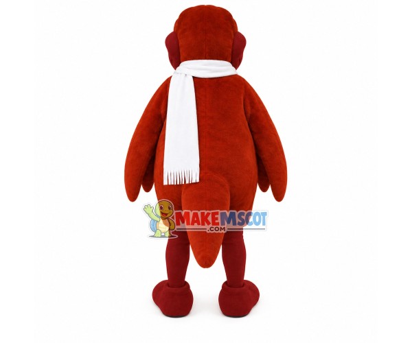 Stationary Red-brown Pterodactyl Mascot Costume Stationary Red-brown Pterodactyl Mascot Costume
