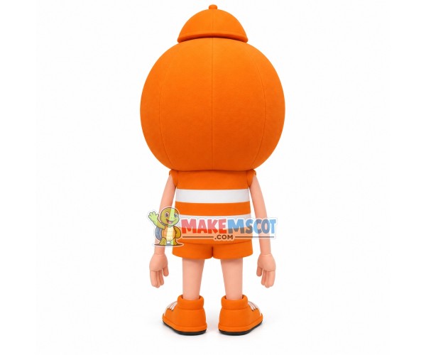 Orange Cartoon Single-eyed Vibrating Bell Mascot Costume Orange Cartoon Single-eyed Vibrating Bell Mascot Costume