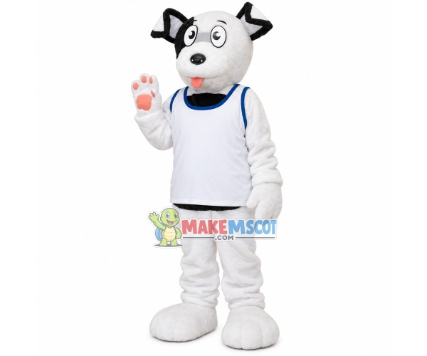 White Stray Dog of Pet House Mascot Costume White Stray Dog of Pet House Mascot Costume