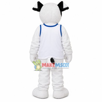 White Stray Dog of Pet House Mascot Costume