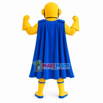 Yellow Superman of Design Studio Mascot Costume Yellow Superman of Design Studio Mascot Costume