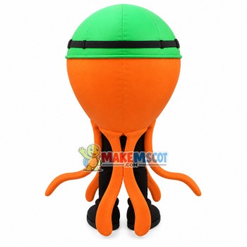 Swimming Octopus Wearing Cap Mascot Costume Swimming Octopus Wearing Cap Mascot Costume