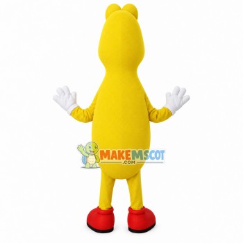 Pleased The Slim Yellow Snail Mascot Costume Pleased The Slim Yellow Snail Mascot Costume