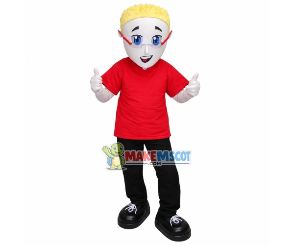 Affirmative Foreign Technician Mascot Costume Affirmative Foreign Technician Mascot Costume