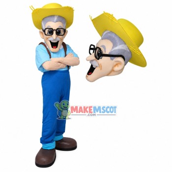 The Harvest Fisherman Grandpa Mascot Costume The Harvest Fisherman Grandpa Mascot Costume
