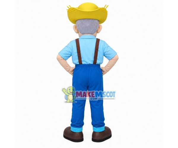 The Harvest Fisherman Grandpa Mascot Costume The Harvest Fisherman Grandpa Mascot Costume