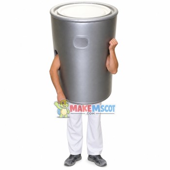 Customized Silver Tin Can Mascot Costume