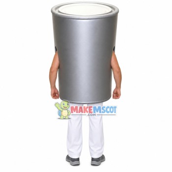 Customized Silver Tin Can Mascot Costume