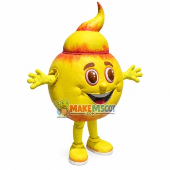 Enlarged Version of Yellow Cartoon Shit Mascot Costume Enlarged Version of Yellow Cartoon Shit Mascot Costume