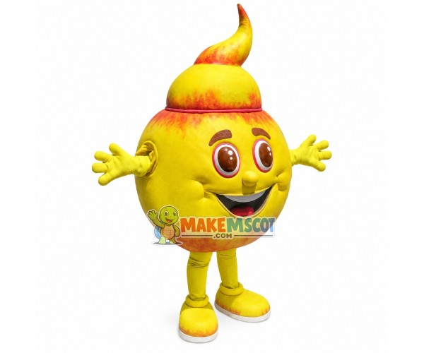 Enlarged Version of Yellow Cartoon Shit Mascot Costume Enlarged Version of Yellow Cartoon Shit Mascot Costume