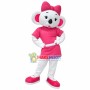 Posing The Pretty White Koala Mascot Costume