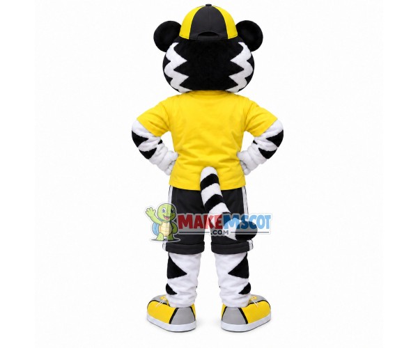 Delightful Tiger In The Sports Outfit Mascot Costume Delightful Tiger In The Sports Outfit Mascot Costume