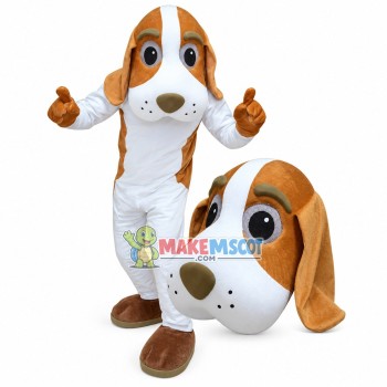 Professional Adult Size Brown Beagle Mascot Costume
