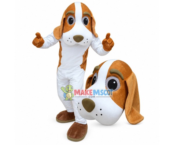 Professional Adult Size Brown Beagle Mascot Costume