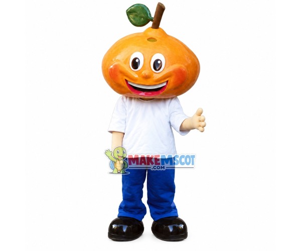 Mature Cartoon Persimmon Doll Mascot Costume Mature Cartoon Persimmon Doll Mascot Costume