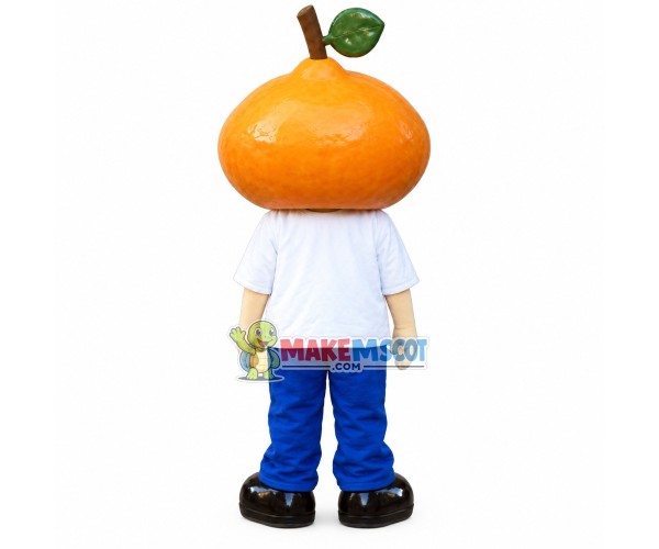 Mature Cartoon Persimmon Doll Mascot Costume Mature Cartoon Persimmon Doll Mascot Costume