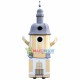 Blocked Stately Castle Mascot Costume Blocked Stately Castle Mascot Costume