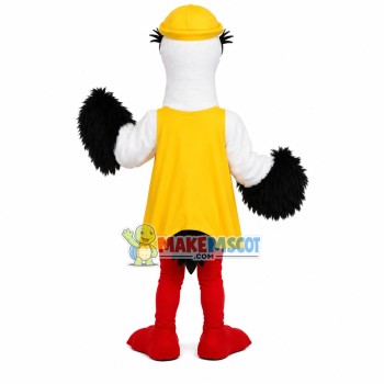 Standing Crane of Protecting Base Mascot Costume Standing Crane of Protecting Base Mascot Costume