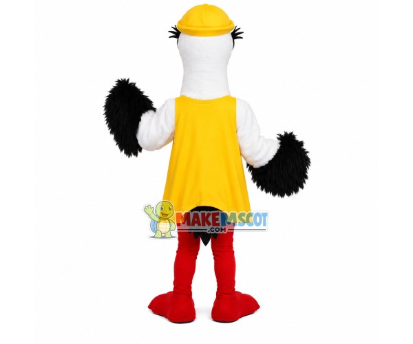 Standing Crane of Protecting Base Mascot Costume Standing Crane of Protecting Base Mascot Costume