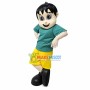 Lively Boy Wearing Army Green Shirt Mascot Costume