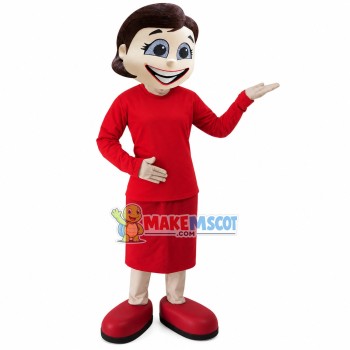 Kind Female Service Staff Mascot Costume Kind Female Service Staff Mascot Costume