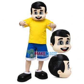 Church Faith Boy Mascot Costume Church Faith Boy Mascot Costume