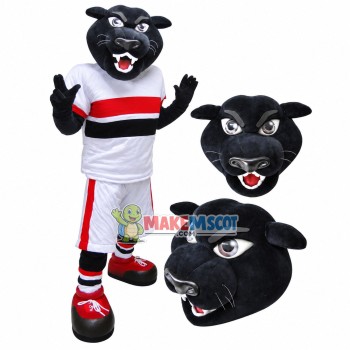 Sponsored Rugby Player Panther Mascot Costume