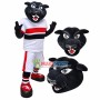 Sponsored Rugby Player Panther Mascot Costume