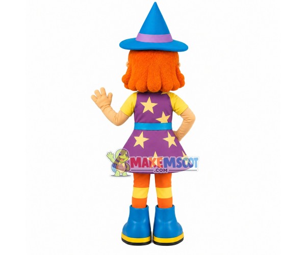 Wizard Girl Mascot Costume for Halloween Party Wizard Girl Mascot Costume for Halloween Party