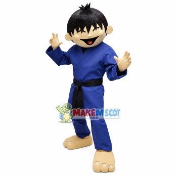 Skillful Aikido Boy Mascot Costume